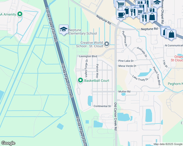 map of restaurants, bars, coffee shops, grocery stores, and more near 4861 Nathan Hale Boulevard in St. Cloud