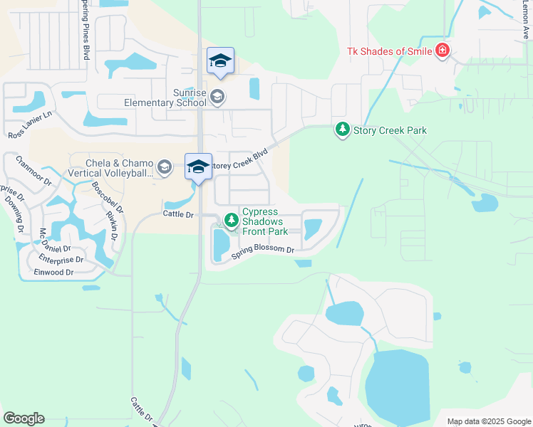 map of restaurants, bars, coffee shops, grocery stores, and more near 1 Hidden Meadow Drive in Kissimmee