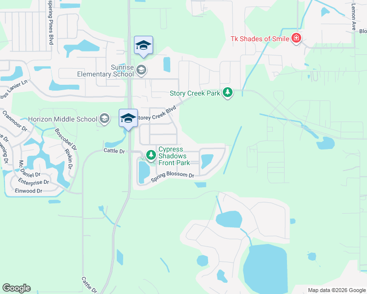 map of restaurants, bars, coffee shops, grocery stores, and more near 4511 Bluff Oak Loop in Kissimmee