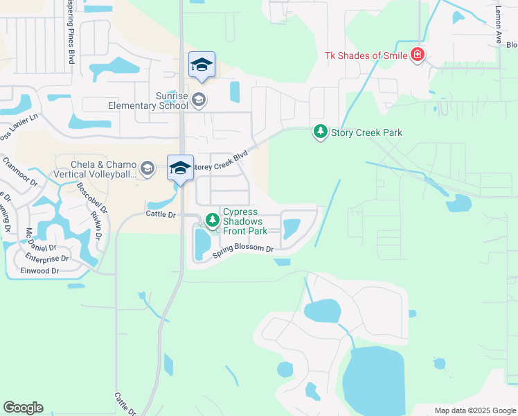 map of restaurants, bars, coffee shops, grocery stores, and more near 4511 Bluff Oak Loop in Kissimmee