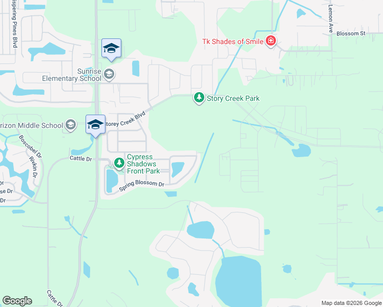 map of restaurants, bars, coffee shops, grocery stores, and more near 2102 Shadow Creek Drive in Kissimmee