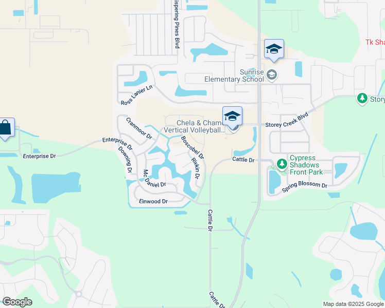 map of restaurants, bars, coffee shops, grocery stores, and more near 2735 Rivkin Drive in Kissimmee