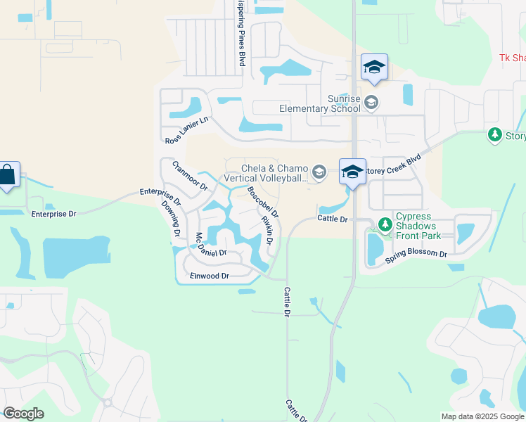 map of restaurants, bars, coffee shops, grocery stores, and more near 2735 Rivkin Drive in Kissimmee