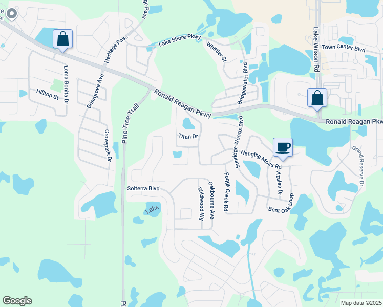 map of restaurants, bars, coffee shops, grocery stores, and more near 114 Sunset Court in Davenport