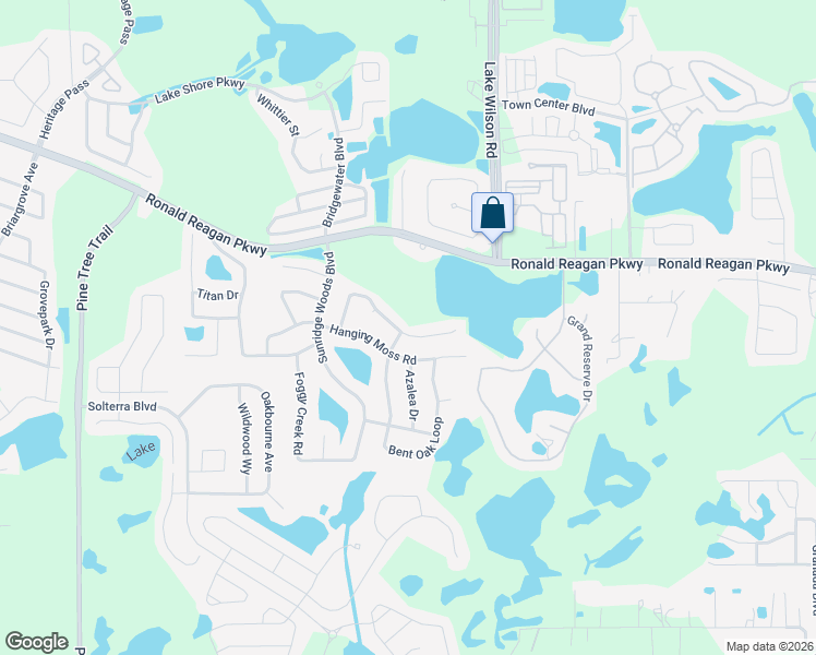 map of restaurants, bars, coffee shops, grocery stores, and more near 415 Pine Lake View Drive in Davenport