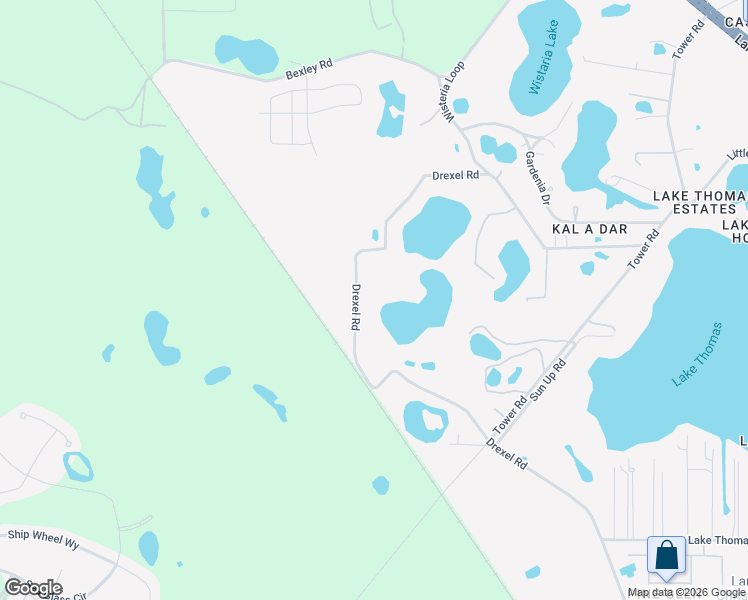 map of restaurants, bars, coffee shops, grocery stores, and more near 5832 Drexel Road in Land O' Lakes