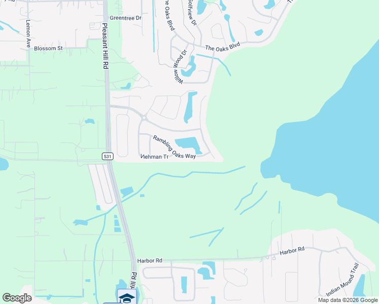 map of restaurants, bars, coffee shops, grocery stores, and more near 2275 Rambling Oaks Way in Kissimmee