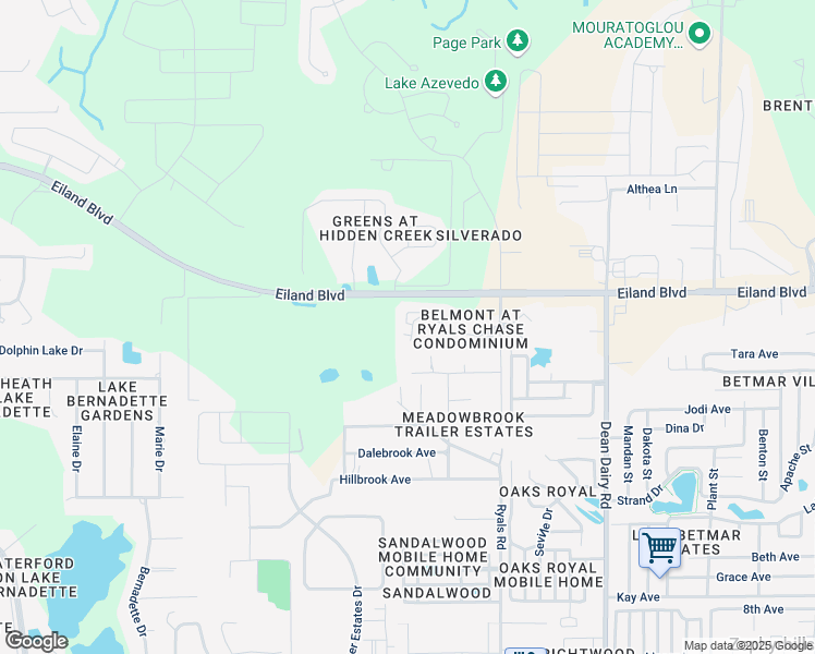 map of restaurants, bars, coffee shops, grocery stores, and more near 36009 Deer Creek Drive in Zephyrhills