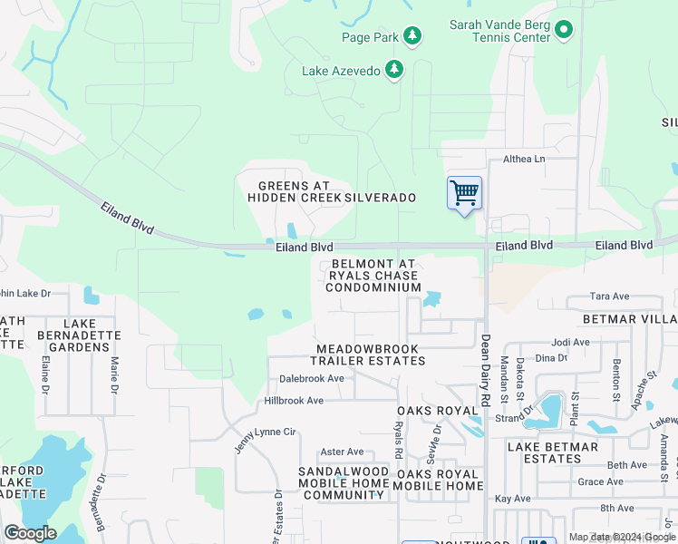 map of restaurants, bars, coffee shops, grocery stores, and more near 36113 Deer Creek Drive in Zephyrhills