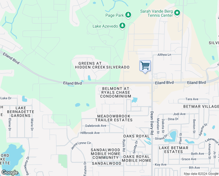 map of restaurants, bars, coffee shops, grocery stores, and more near 36113 Deer Creek Drive in Zephyrhills