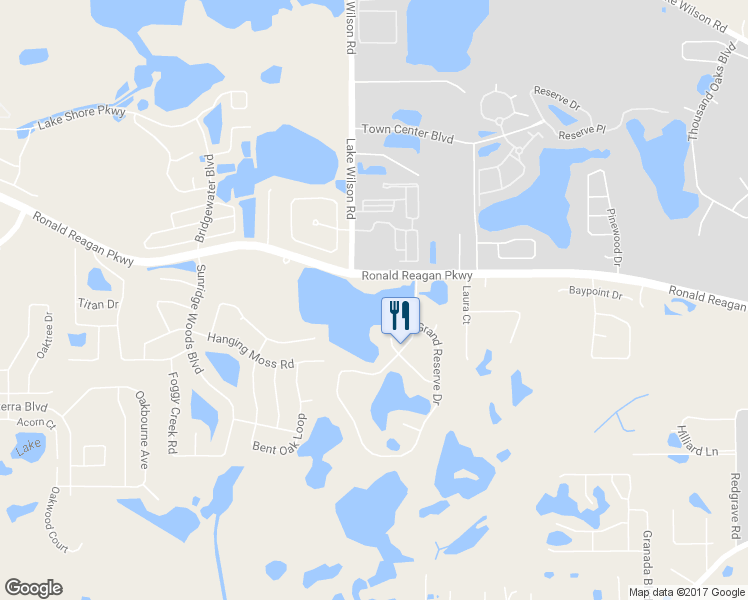 map of restaurants, bars, coffee shops, grocery stores, and more near 2205 Ronald Reagan Parkway in Davenport