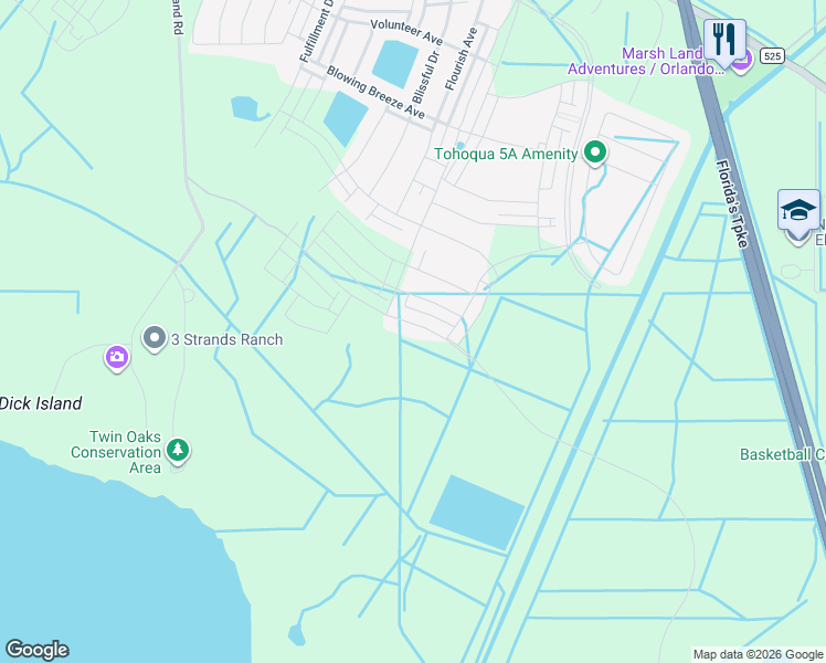 map of restaurants, bars, coffee shops, grocery stores, and more near 2730 Neptune Road in Kissimmee