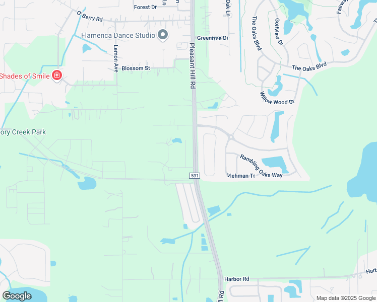 map of restaurants, bars, coffee shops, grocery stores, and more near 2207 Sylvan Court in Kissimmee