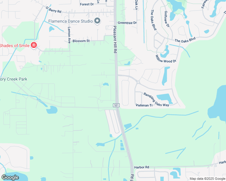 map of restaurants, bars, coffee shops, grocery stores, and more near 2207 Sylvan Court in Kissimmee