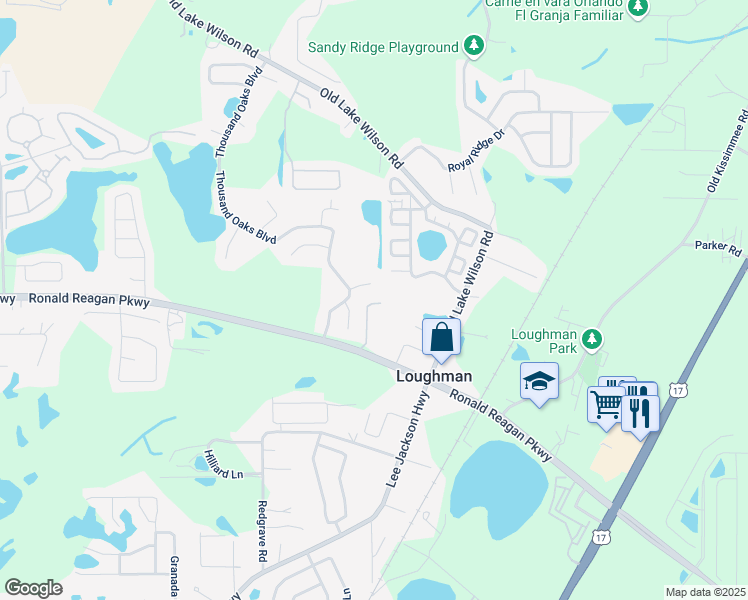 map of restaurants, bars, coffee shops, grocery stores, and more near 321 Paradise Woods Place in Davenport