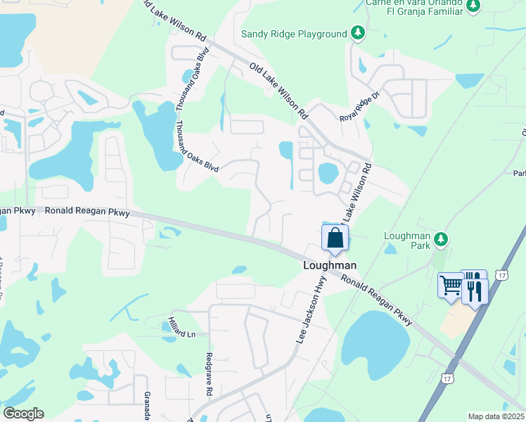 map of restaurants, bars, coffee shops, grocery stores, and more near 171 Thousand Oaks Boulevard in Davenport