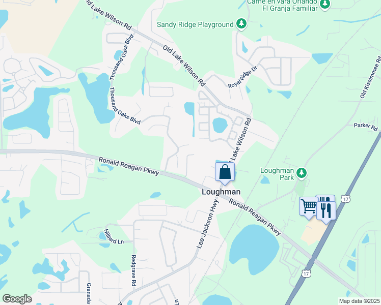 map of restaurants, bars, coffee shops, grocery stores, and more near 105 Secluded Oak Court in Davenport