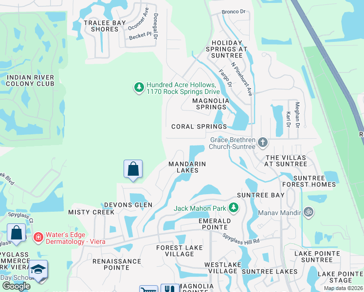 map of restaurants, bars, coffee shops, grocery stores, and more near 927 Carriage Hill Road in Melbourne
