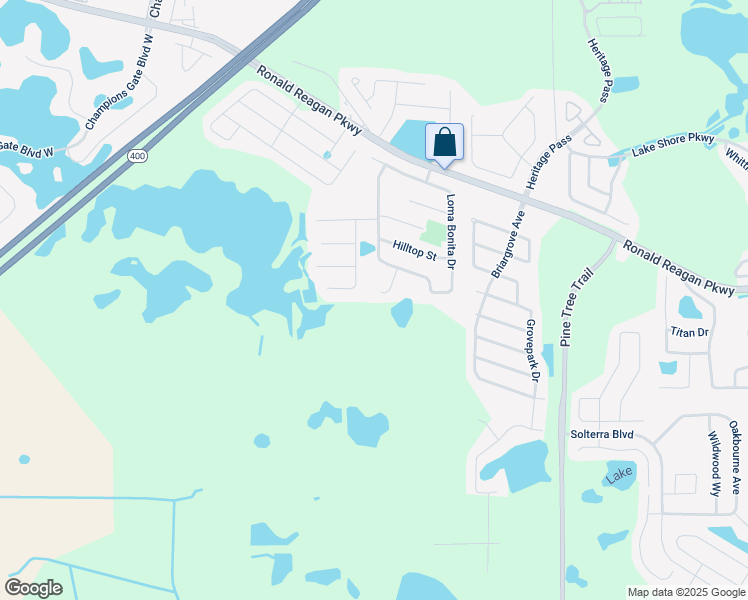 map of restaurants, bars, coffee shops, grocery stores, and more near 176 Tortuga Court in Davenport
