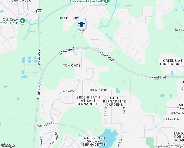 map of restaurants, bars, coffee shops, grocery stores, and more near 35117 Deerfield Oaks Drive in Zephyrhills