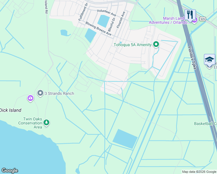map of restaurants, bars, coffee shops, grocery stores, and more near 2730 Neptune Road in Kissimmee