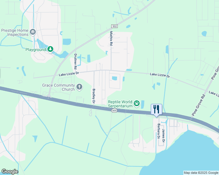 map of restaurants, bars, coffee shops, grocery stores, and more near 5595 East Irlo Bronson Memorial Highway in St. Cloud