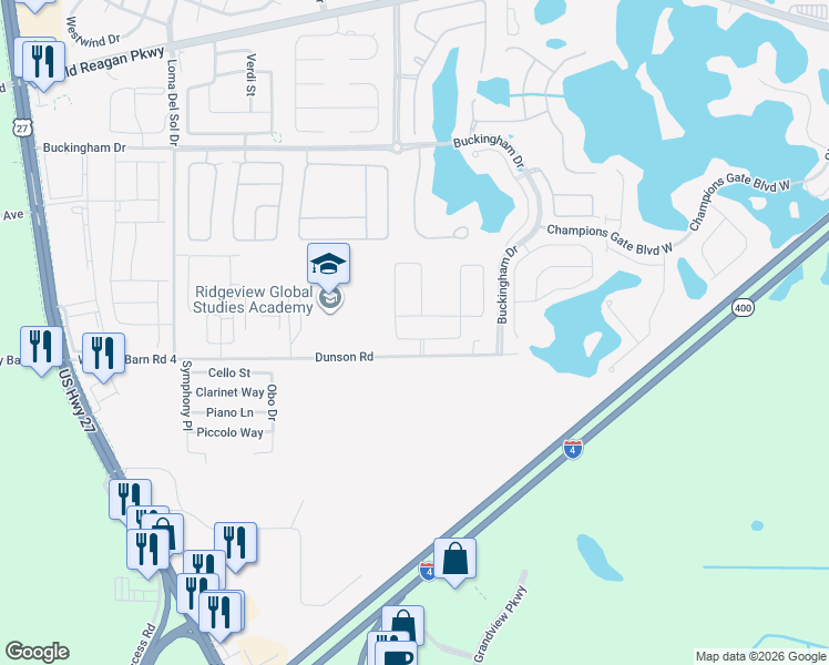 map of restaurants, bars, coffee shops, grocery stores, and more near 113 Alford Drive in Davenport