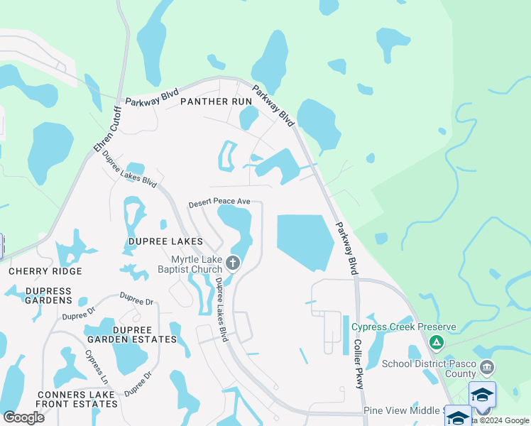 map of restaurants, bars, coffee shops, grocery stores, and more near 6102 Sweet William Terrace in Land O' Lakes