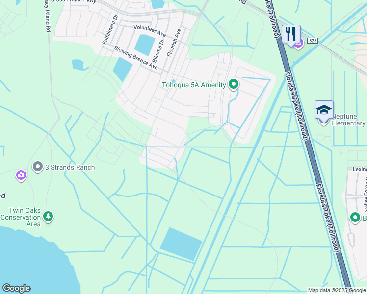 map of restaurants, bars, coffee shops, grocery stores, and more near 2730 Neptune Road in Kissimmee