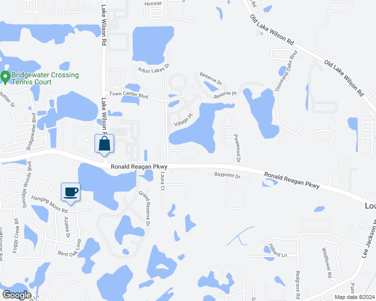 map of restaurants, bars, coffee shops, grocery stores, and more near 252 Saddle Ridge Drive in Davenport