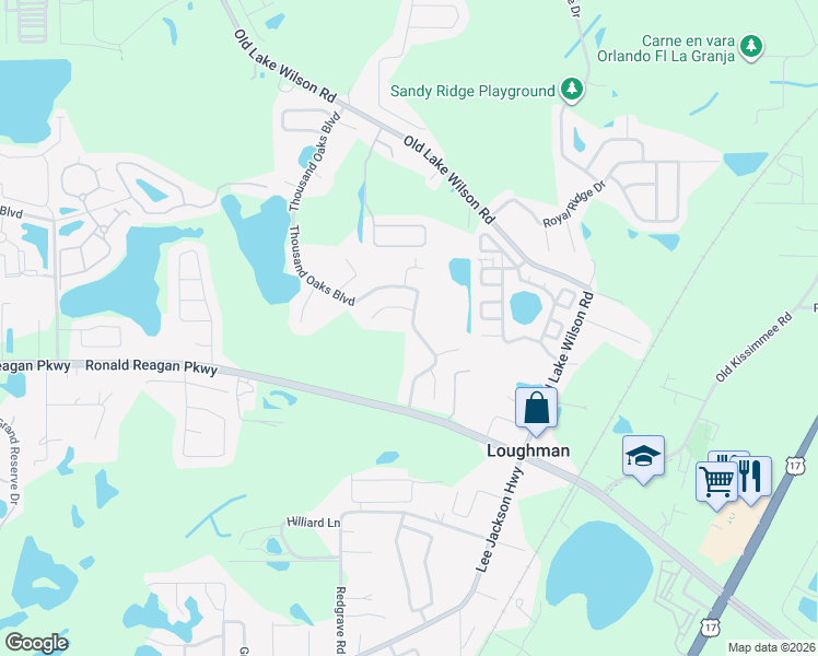 map of restaurants, bars, coffee shops, grocery stores, and more near 355 Thousand Oaks Boulevard in Davenport