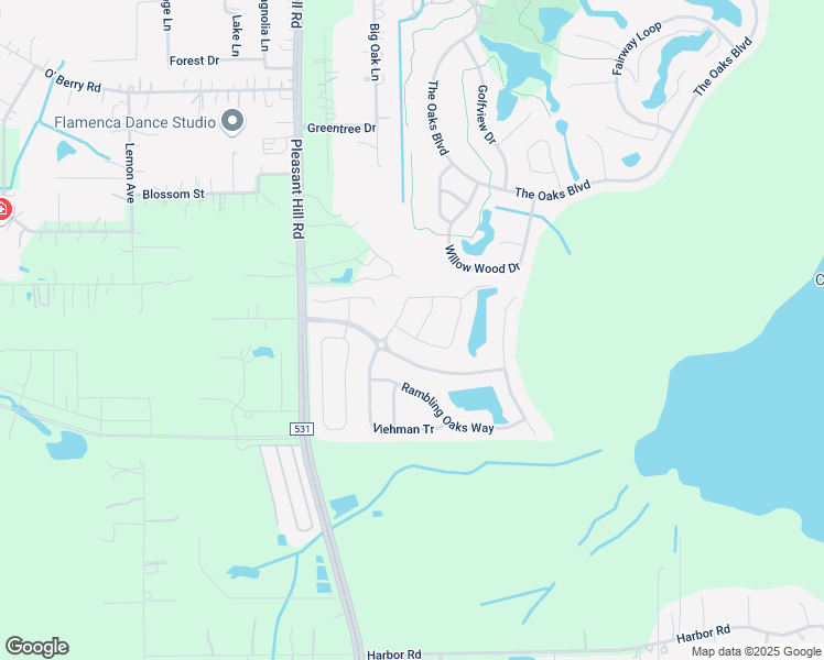 map of restaurants, bars, coffee shops, grocery stores, and more near 2214 Pine Oaks Tr in Kissimmee