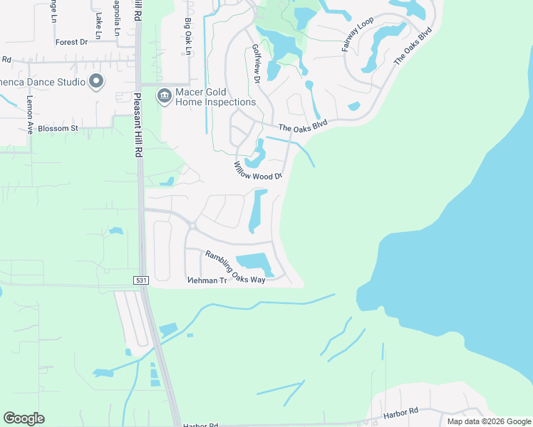 map of restaurants, bars, coffee shops, grocery stores, and more near 2210 Wandering Oak Terrace in Kissimmee