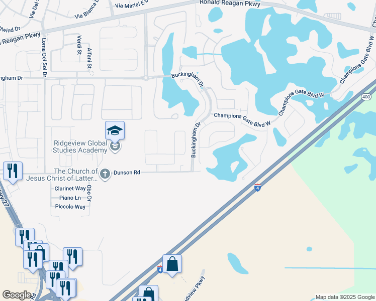 map of restaurants, bars, coffee shops, grocery stores, and more near 480 Aberdeen Drive in Davenport