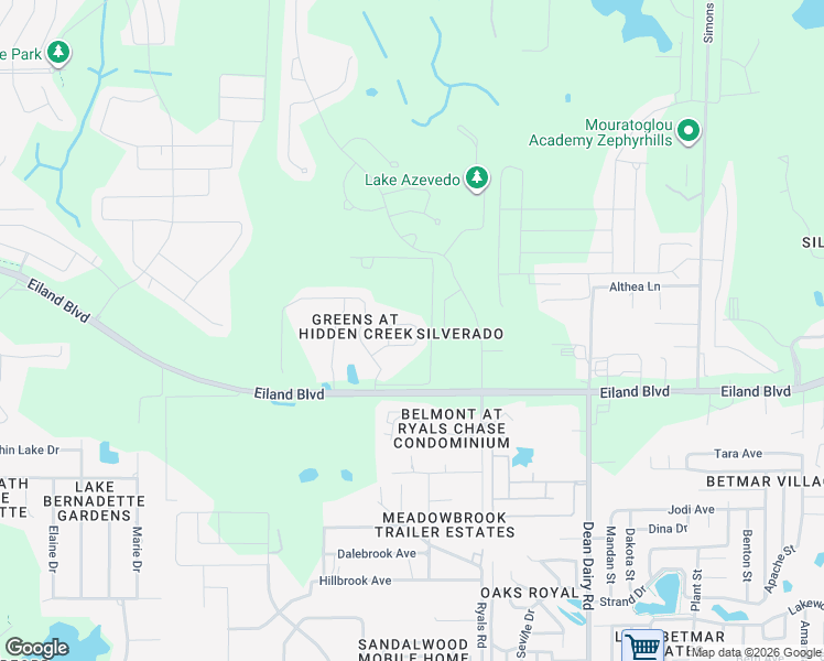 map of restaurants, bars, coffee shops, grocery stores, and more near 36054 Twin Bridges Drive in Zephyrhills