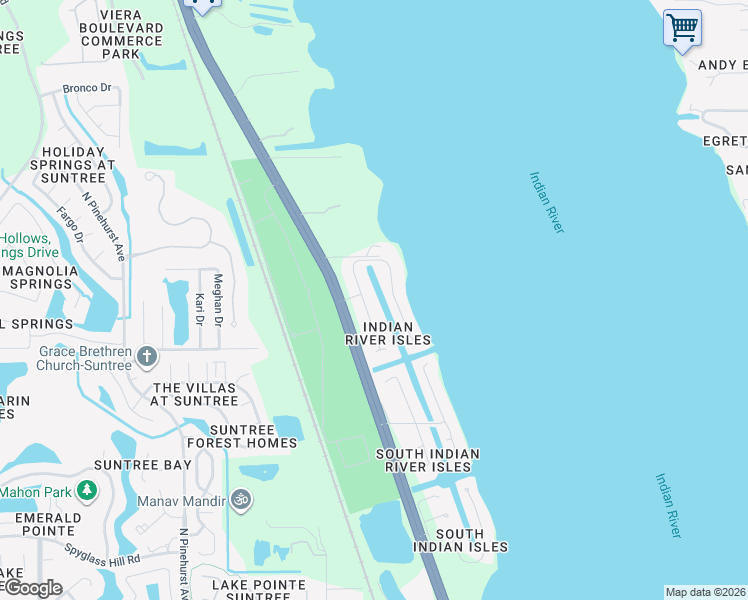 map of restaurants, bars, coffee shops, grocery stores, and more near 6285 Anchor Lane in Rockledge