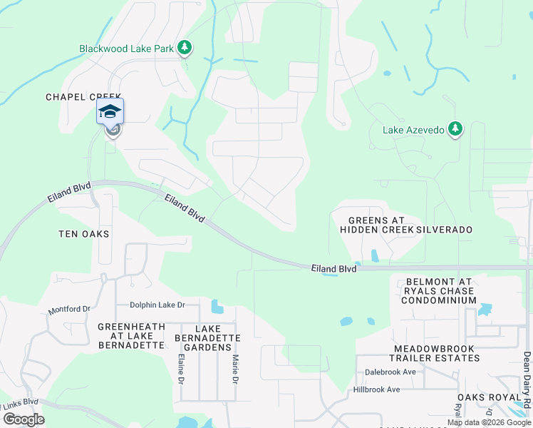 map of restaurants, bars, coffee shops, grocery stores, and more near 35576 Eastbrook Avenue in Zephyrhills