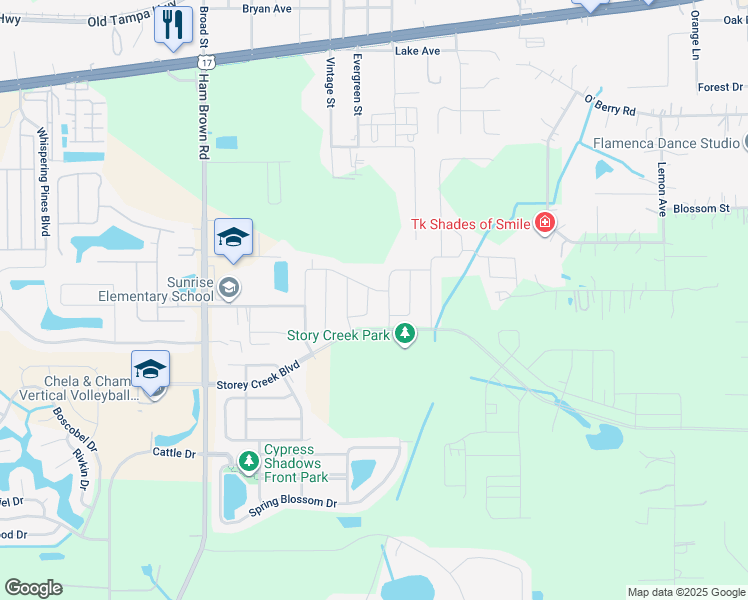 map of restaurants, bars, coffee shops, grocery stores, and more near 4322 Lighterknot Trace in Kissimmee