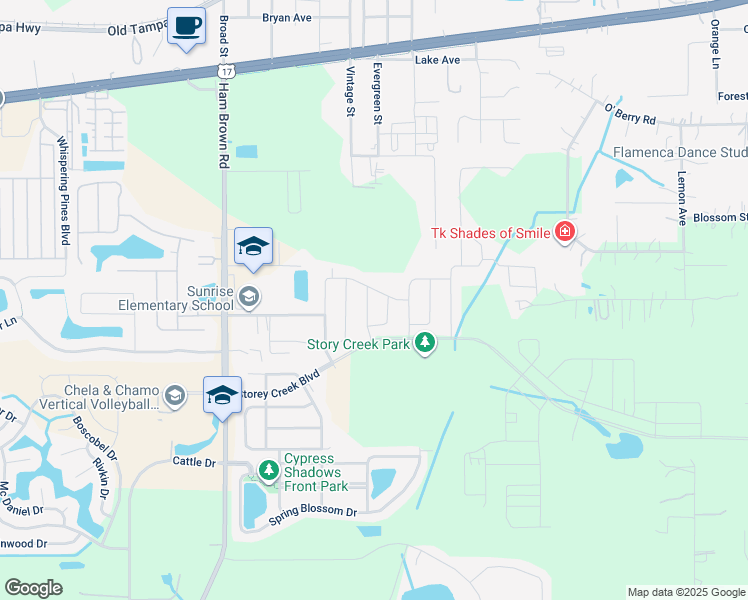 map of restaurants, bars, coffee shops, grocery stores, and more near 4322 Lighterknot Trace in Kissimmee