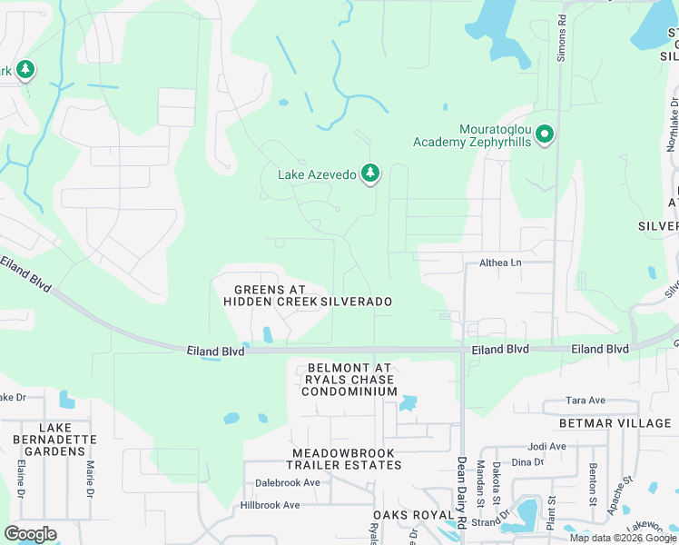 map of restaurants, bars, coffee shops, grocery stores, and more near 36036 Shady Bluff Loop in Zephyrhills