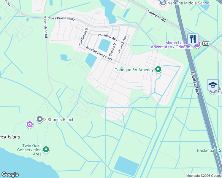 map of restaurants, bars, coffee shops, grocery stores, and more near in Kissimmee