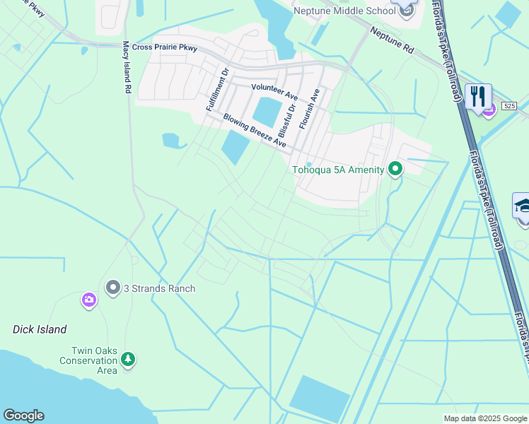 map of restaurants, bars, coffee shops, grocery stores, and more near 2644 Peace Of Mind Avenue in Kissimmee