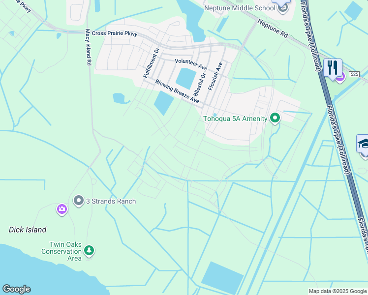 map of restaurants, bars, coffee shops, grocery stores, and more near 2644 Peace Of Mind Avenue in Kissimmee