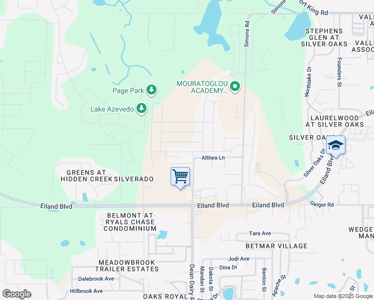 map of restaurants, bars, coffee shops, grocery stores, and more near 36506 Althea Lane in Zephyrhills