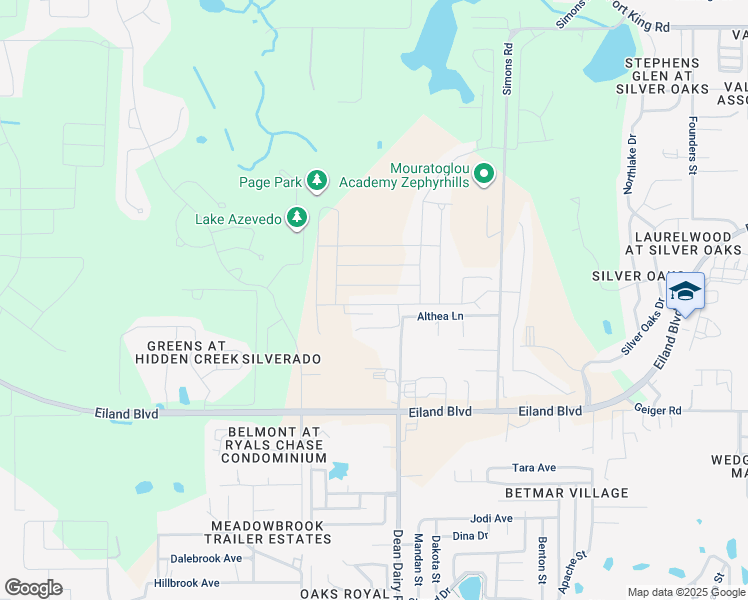 map of restaurants, bars, coffee shops, grocery stores, and more near 6211 Dean Dairy Road in Zephyrhills