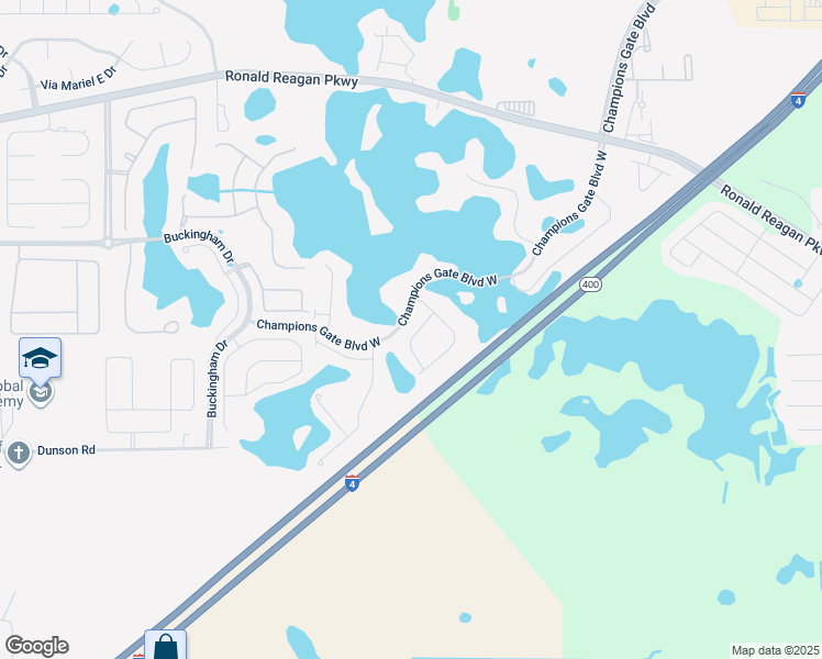map of restaurants, bars, coffee shops, grocery stores, and more near 106 Captiva Drive in Davenport