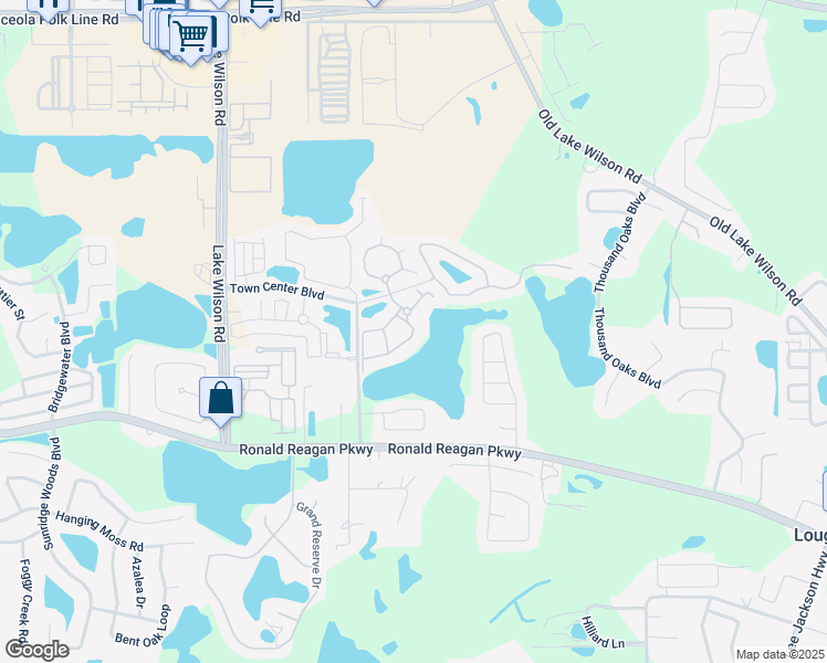 map of restaurants, bars, coffee shops, grocery stores, and more near Village Place in Davenport