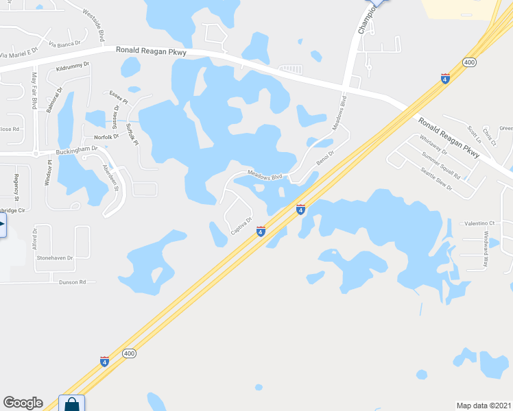 map of restaurants, bars, coffee shops, grocery stores, and more near 434 Captiva Drive in Davenport