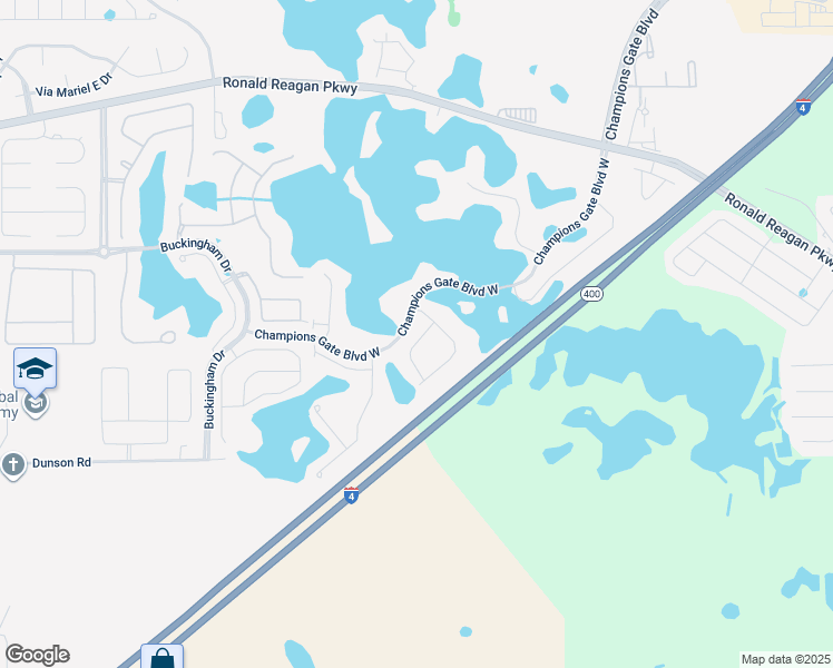 map of restaurants, bars, coffee shops, grocery stores, and more near 106 Captiva Drive in Davenport
