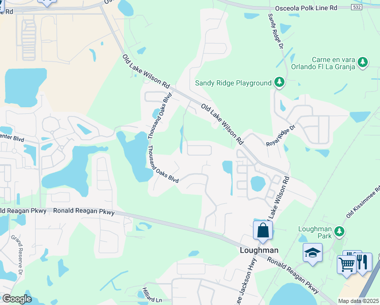 map of restaurants, bars, coffee shops, grocery stores, and more near 1199 Cypress Pointe Boulevard in Davenport